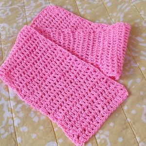 Handmade pink child's scarf